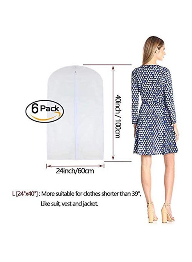 Generic - Suit Bag Moth Proof Garment Bags Breathable Full Zipper Dust Cover Clear 40x24cm - Image 1