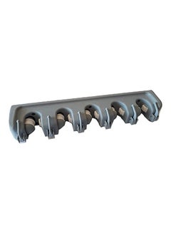 Hanger And Organizer For Brooms Wipers And Cleaning Tools Grey