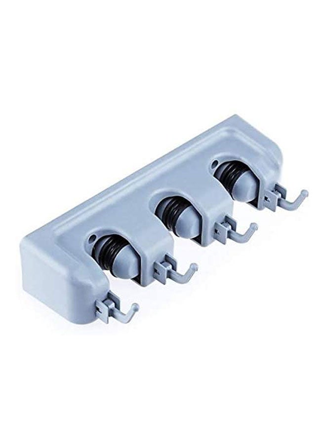 High Quality Kitchen Wall Mounted Mop Holder 4 Position Kitchen Storage Mop Brush Broom Organizer Hanger Tool Grey  - Image 1