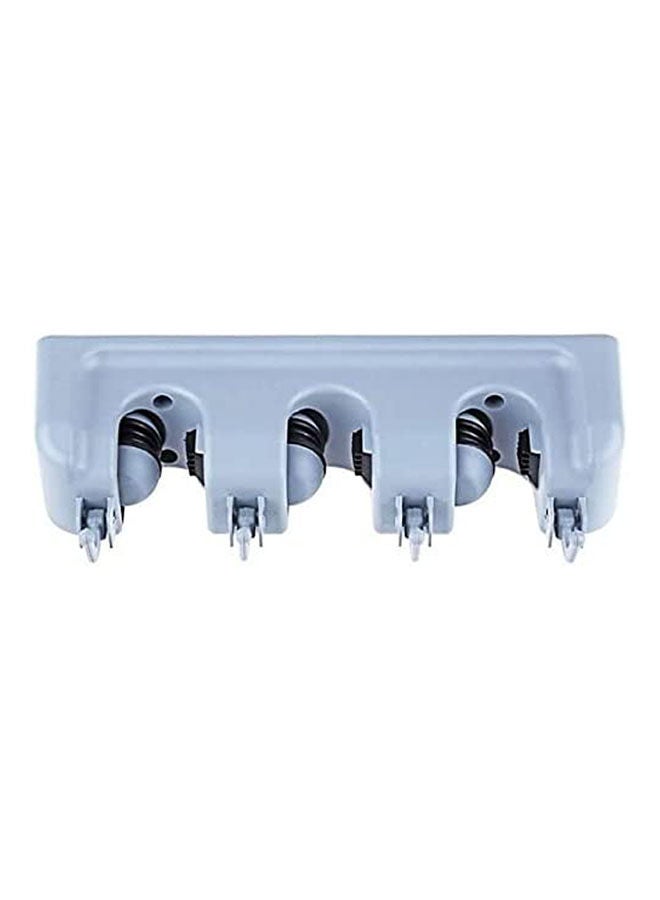 High Quality Kitchen Wall Mounted Mop Holder 4 Position Kitchen Storage Mop Brush Broom Organizer Hanger Tool Grey  - Image 2