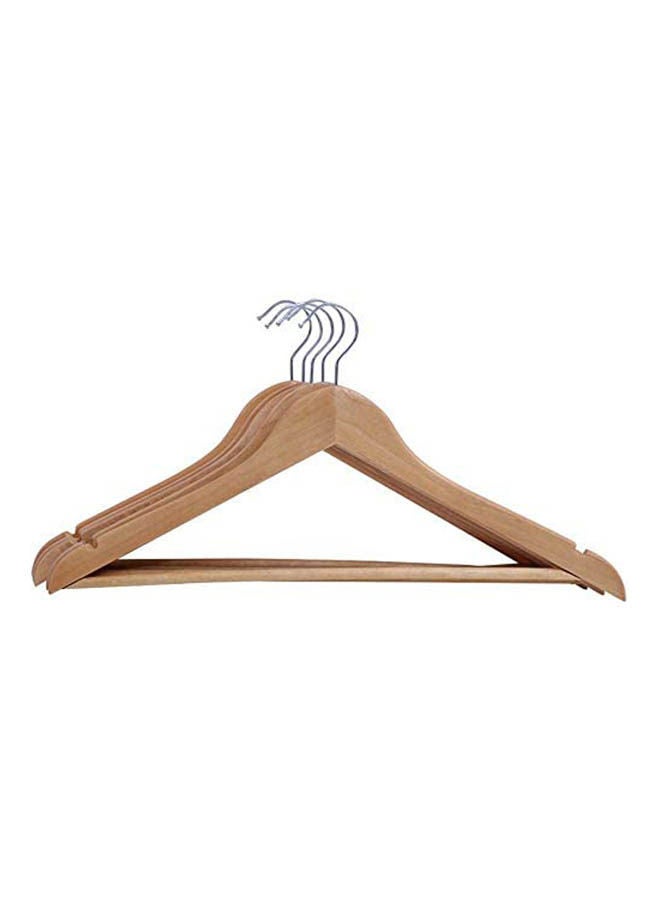 Household Essentials Wooden Coat Hangers - 5 Pack[O-56994] Beige