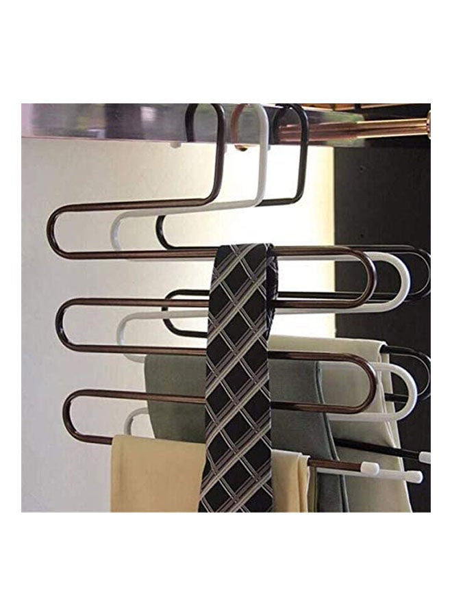 Magic Hanger For Pants And Apparel Strong Steel Five-In-One Steel To Save More Space Black 36x36cm  - Image 2