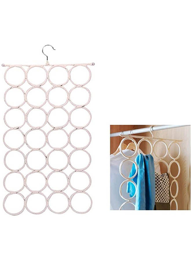 Generic 28 Loop Scarf Hanger Holder Closet Door Organizer Tie Belt Rack Multicolour  - Image 1