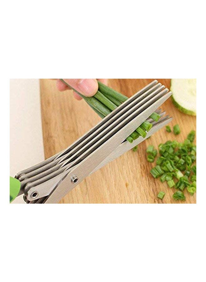Herb Scissors Multipurpose Kitchen Garden Shear With 5 Blades Green  - Image 2