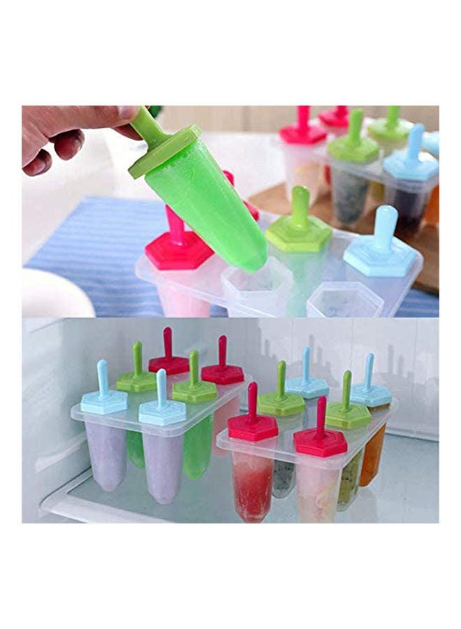 Ice Trays Set Of 6 Diy Popsicle Molds Ice Pop Makers Ice Pop Molds Ice Bar Maker Plastic Popsicle Mold Multicolour - Image 2