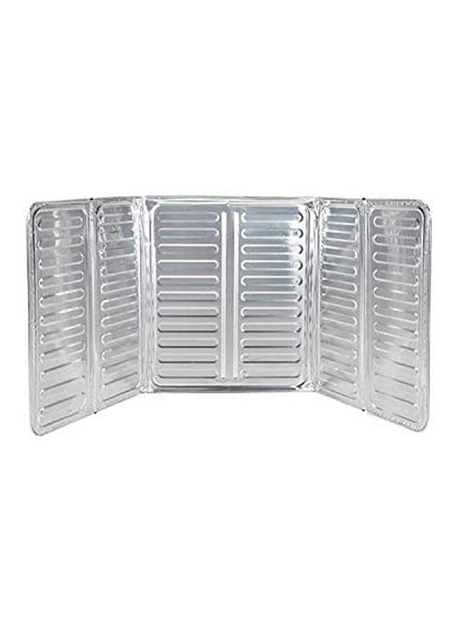Kitchen Oil Baffle Plate Isolate Oil Plate Oil Splashing Holder Tools Silver - Image 1