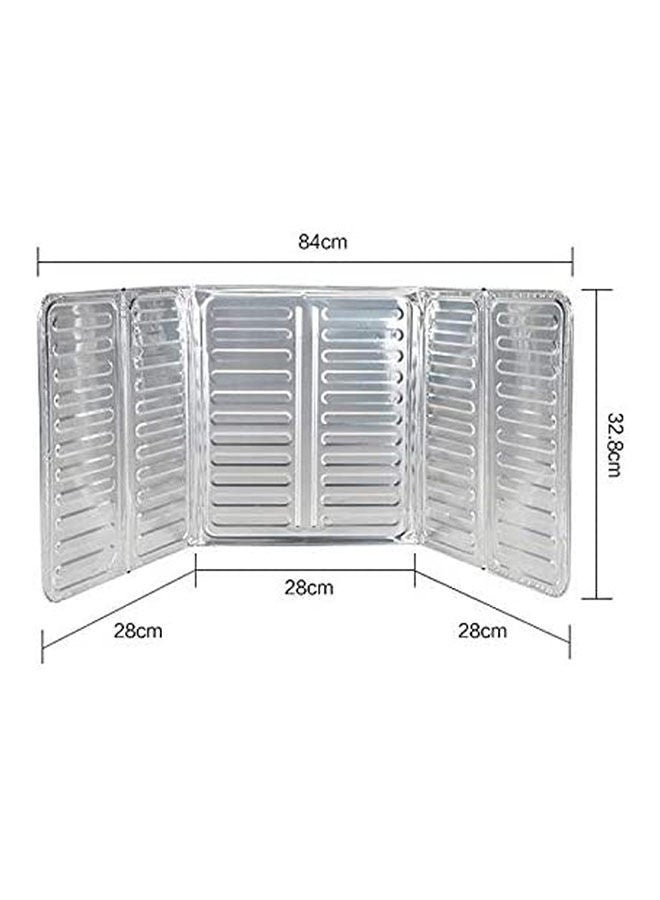 Kitchen Oil Baffle Plate Isolate Oil Plate Oil Splashing Holder Tools Silver - Image 2