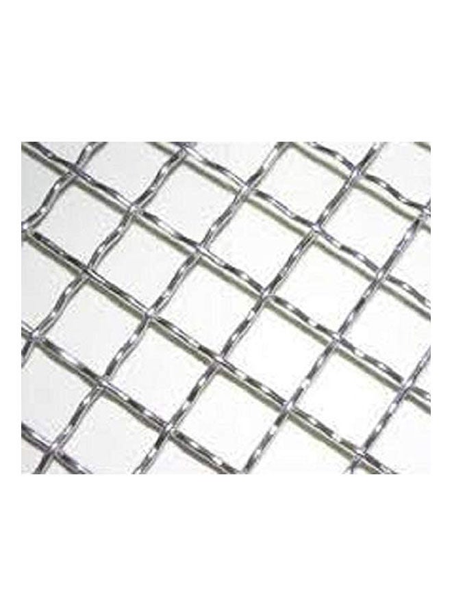 ماركة غير محددة Grill Net With 10 Handle Chrome Stainless Steel Nickel Coating Silver 40cm  - Image 2