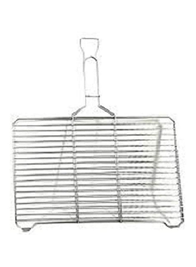 ماركة غير محددة Grilling Griddle 12 Inch Handle Chrome Plated Stainless Steel Silver 45cm  - Image 1