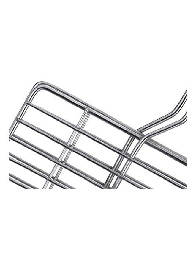 ماركة غير محددة Grilling Griddle 12 Inch Handle Chrome Plated Stainless Steel Silver 45cm  - Image 2