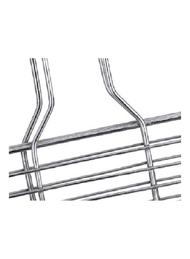 ماركة غير محددة Grille Grill Net Handle 12 Chrome Stainless Steel Nickel Coating Silver 45cm  - Image 2