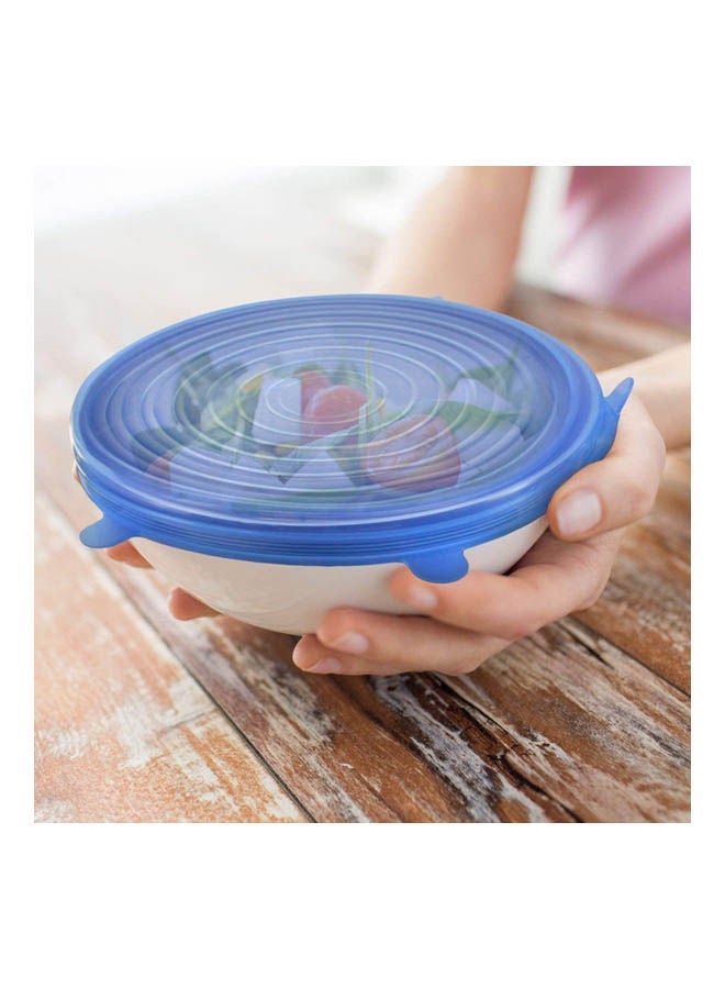 6Pcs Sets Universal Silicone Stretch Suction Lid-Bowl Pot Lids Fresh-Keeping Cover Grey  - Image 2