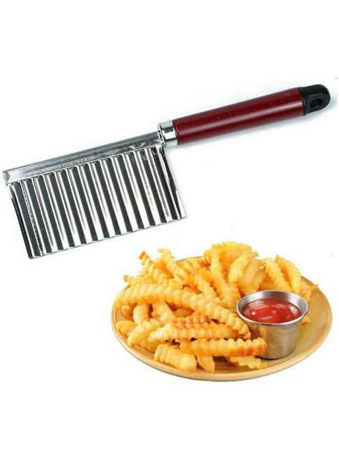 Generic - Potato Wavy Edged Knife Kitchen Gadget Vegetable Fruit Cutting Brown - Image 1