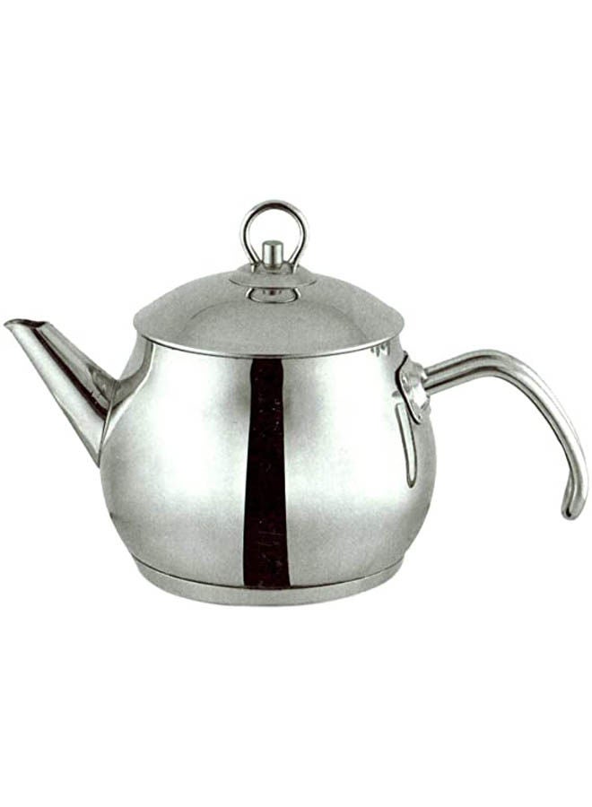 Turkish Stainless Steel Tea Pot - 2 L Silver 2cm