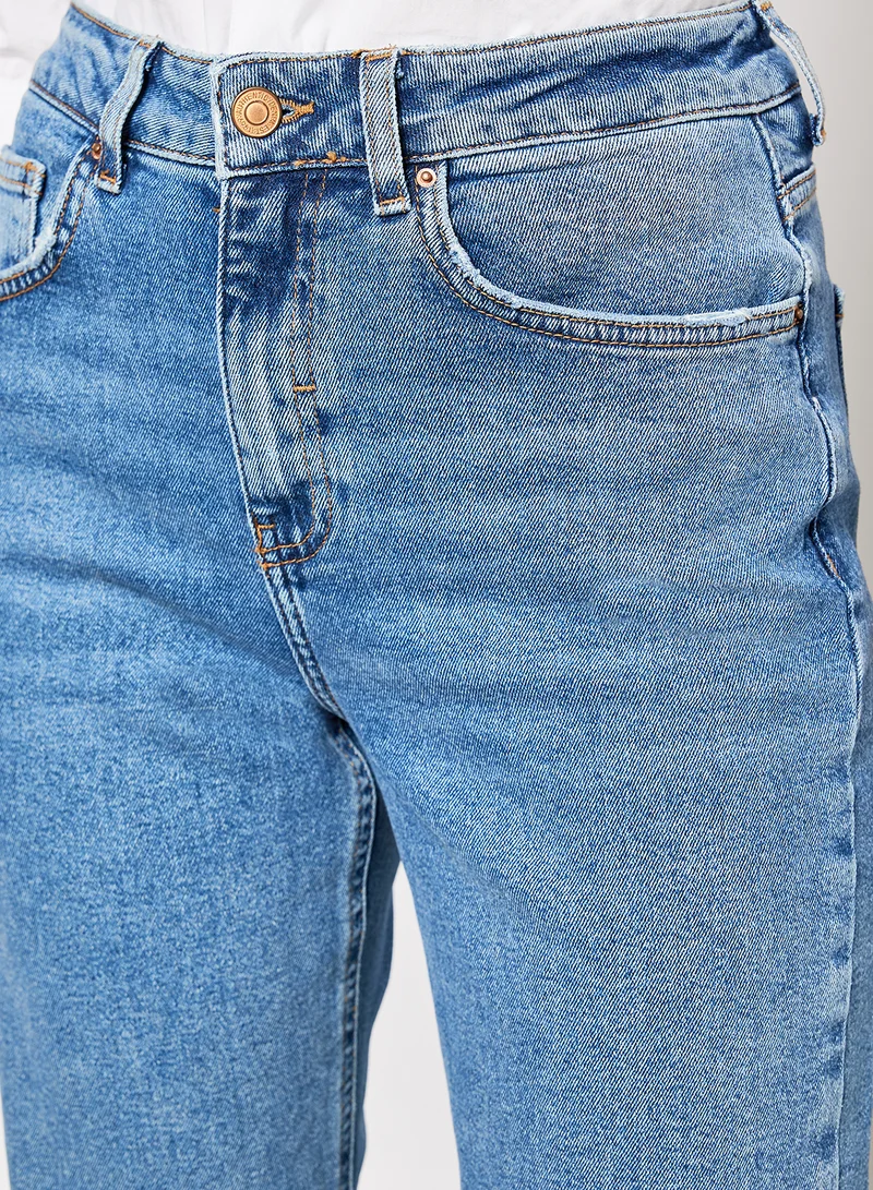 NEW LOOK Aw19 Busted Knee Piglet Jeans Blue