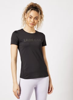 Calvin Klein Performance Mesh Panel Logo T-Shirt Black  - Image 1