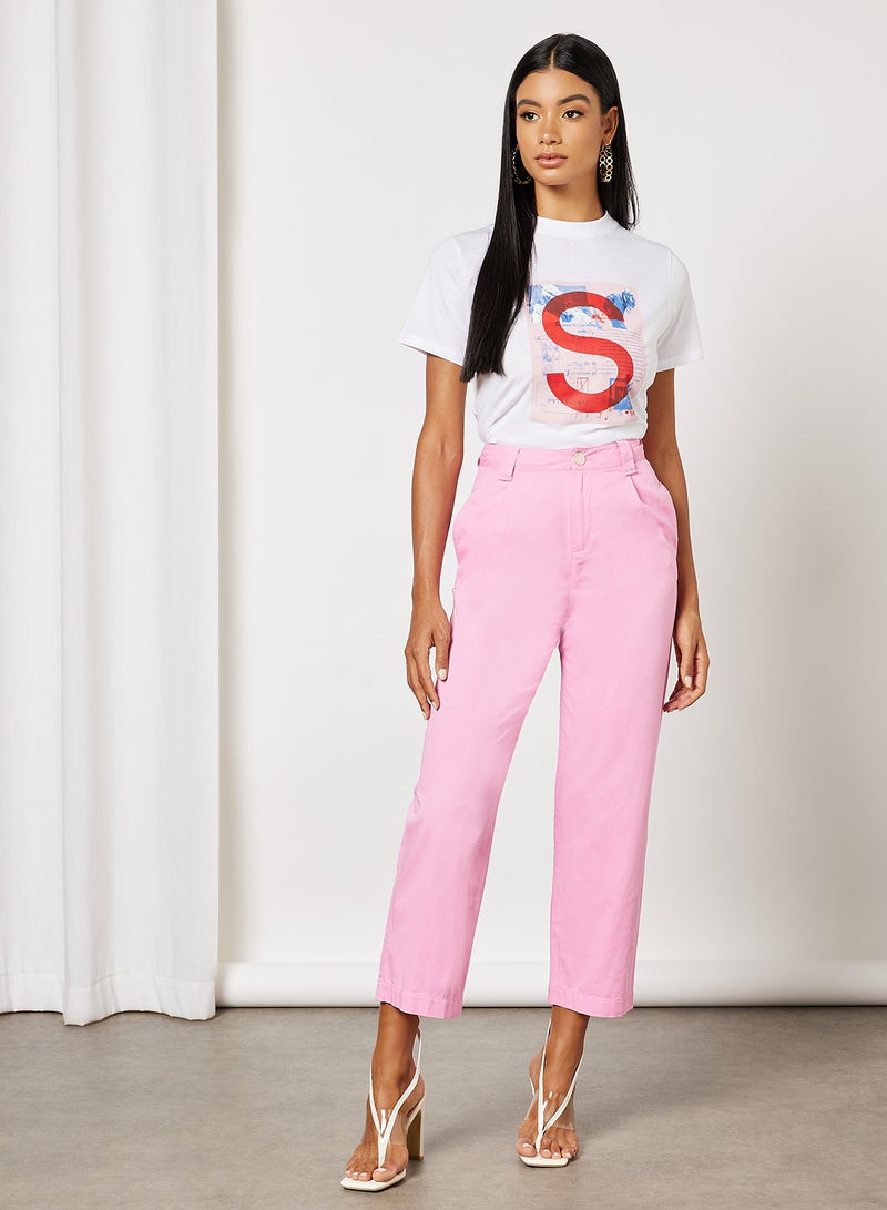 NA-KD Front Graphic Printed T-Shirt White - Image 3