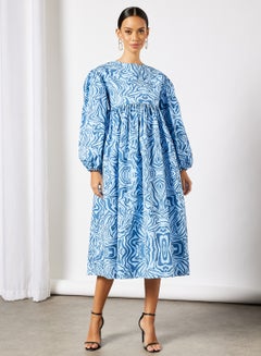 GHOSPELL Open Back Midi Dress Blue  - Image 2