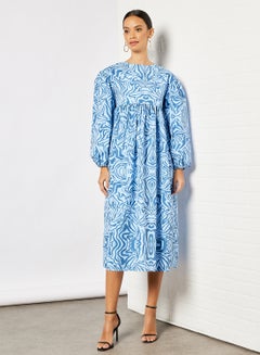 GHOSPELL Open Back Midi Dress Blue  - Image 4