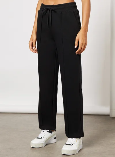 NA-KD Seam Detailed Pants Black