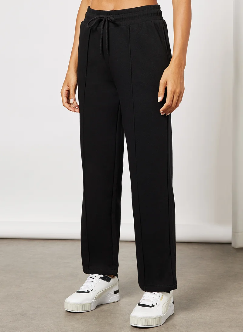 NA-KD Seam Detailed Pants Black