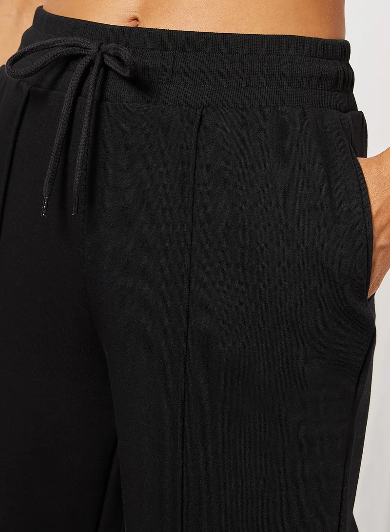 NA-KD Seam Detailed Pants Black