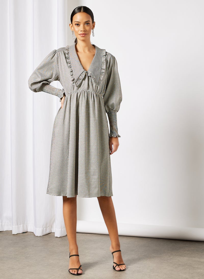 sister jane - Handkerchief Check Midi Dress Multicolour - Image 1