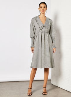 Handkerchief Check Midi Dress Multicolour
