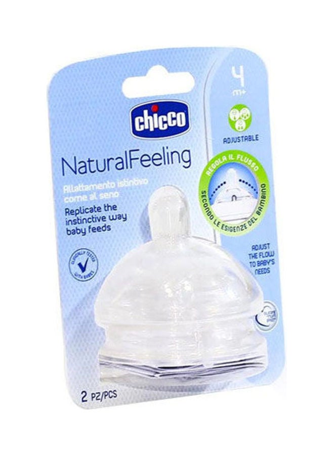 Pack Of 2 Natural Feeling Step-Up Baby Bottle Teat 4M+ Adjustable - v1650865629/N53248217A_1