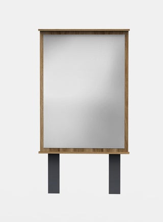 Modern Sorrel Series Rectangular Mirror SRL MR760(WN12) For The Perfect Stylish Home Bedroom Medium Walnut 760 x 45 x 1040mm - v1650873267/N43023415A_1