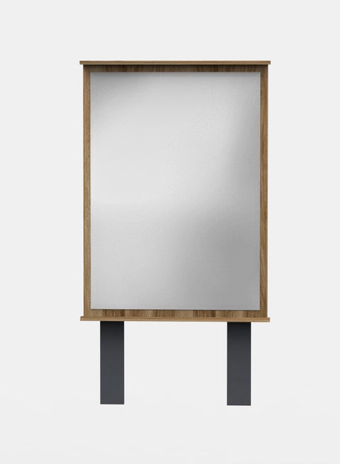Modern Sorrel Series Rectangular Mirror SRL MR760(WN12) For The Perfect Stylish Home Bedroom Medium Walnut 760 x 45 x 1040mm