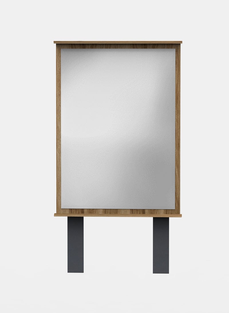 Switch - Modern Sorrel Series Rectangular Mirror SRL MR760(WN12) For The Perfect Stylish Home Bedroom Medium Walnut 760 x 45 x 1040mm - Image 1