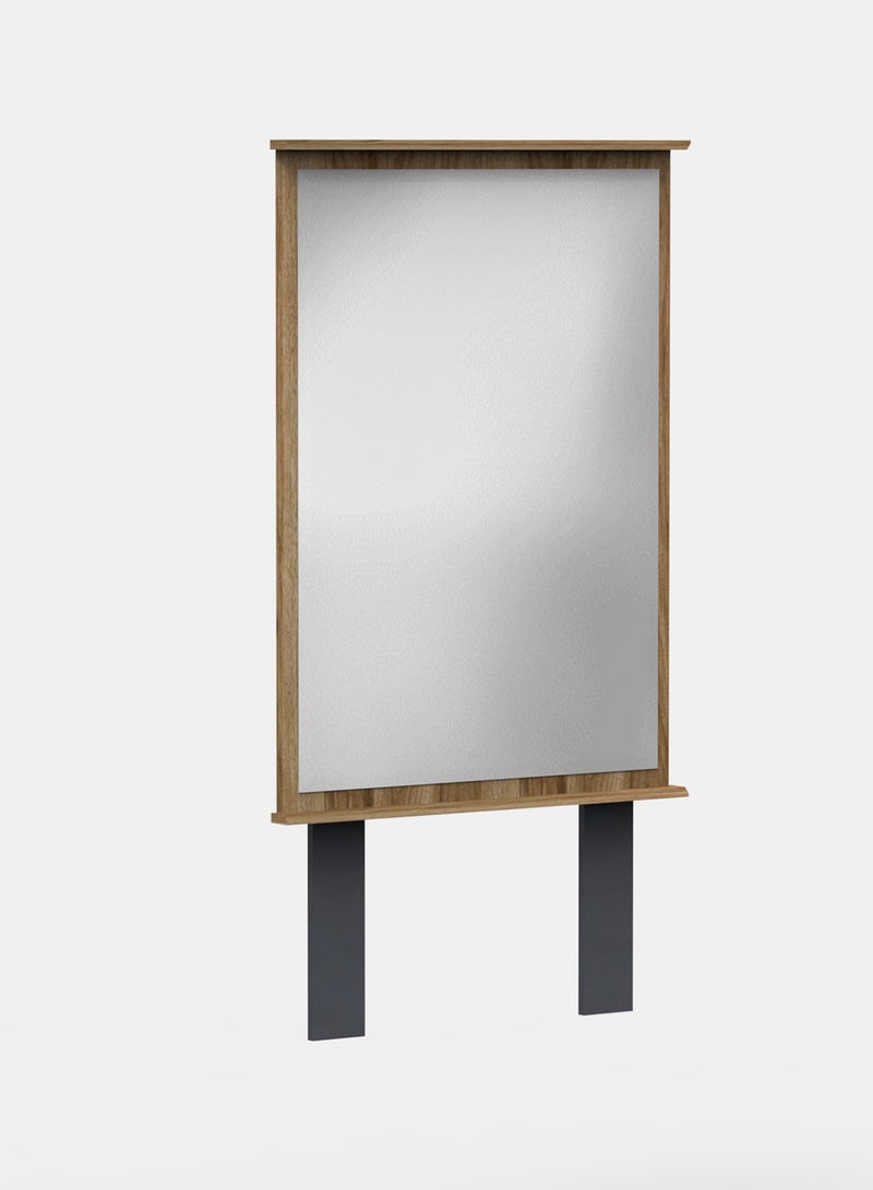 Switch - Modern Sorrel Series Rectangular Mirror SRL MR760(WN12) For The Perfect Stylish Home Bedroom Medium Walnut 760 x 45 x 1040mm - Image 1