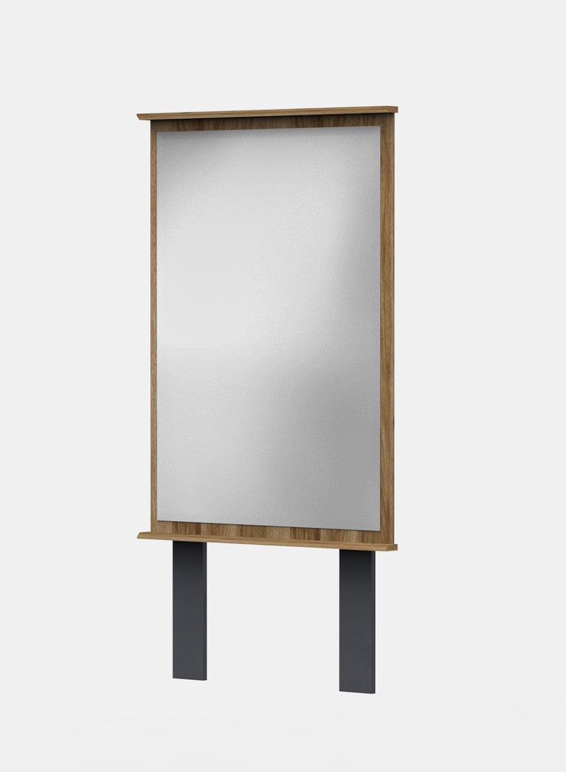 Switch - Modern Sorrel Series Rectangular Mirror SRL MR760(WN12) For The Perfect Stylish Home Bedroom Medium Walnut 760 x 45 x 1040mm - Image 1
