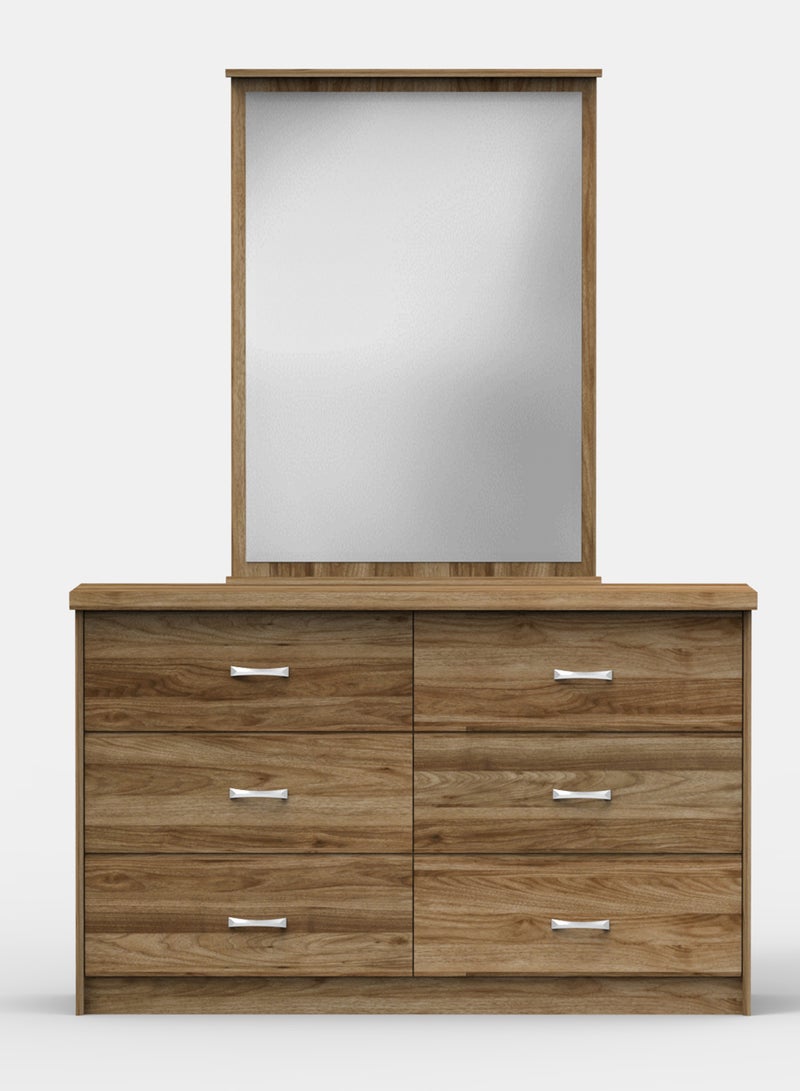 Switch - Modern Sorrel Series Rectangular Mirror SRL MR760(WN12) For The Perfect Stylish Home Bedroom Medium Walnut 760 x 45 x 1040mm - Image 1