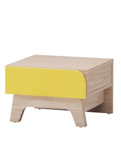 Switch Bedside Table - Size 480 X 432 X 309 Wood Rosewood/Yellow Nightstand Comdina - Bedroom Furniture Rosewood/Yellow 524X 456X 130mm  - Image 1