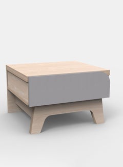 Switch Bedside Table - Size 480 X 432 X 309 Wood Rosewood/Grey Nightstand Comdina - Bedroom Furniture Rosewood/Grey 524X 456X 130mm  - Image 1