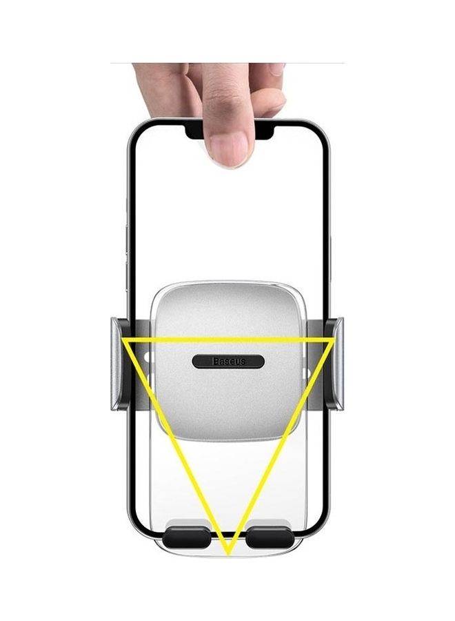 Baseus Easy Control Clamp Car Mount Phone Holder For Air Vent Silver - Image 5