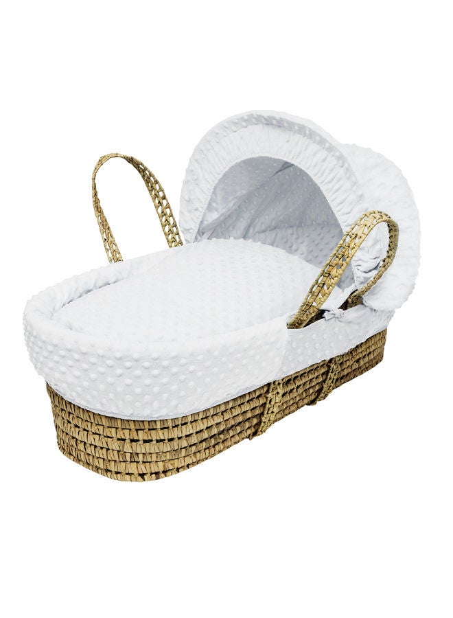 Kinder Valley Dimple Moses Basket Bedding Set - White - Image 1