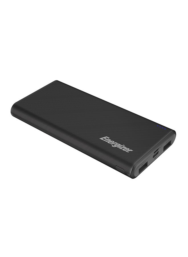 Energizer - 10000 mAh 4Rapid Charging Power Bank, Dual USB-A Outputs and Type-C, Micro USB Inputs, Slim, Compact with PowerSafe Management Black - Image 1