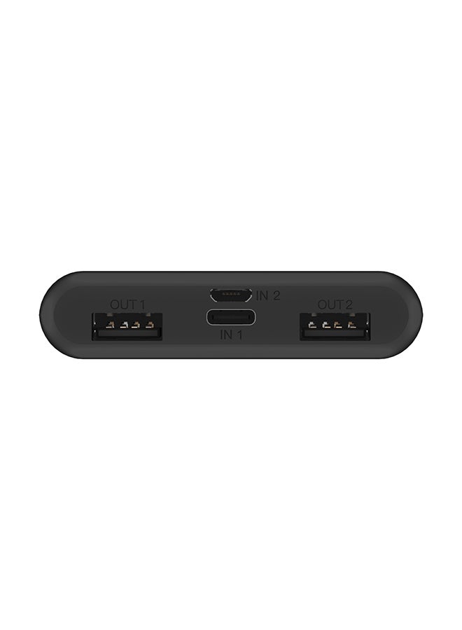 Energizer - 10000 mAh 4Rapid Charging Power Bank, Dual USB-A Outputs and Type-C, Micro USB Inputs, Slim, Compact with PowerSafe Management Black - Image 1