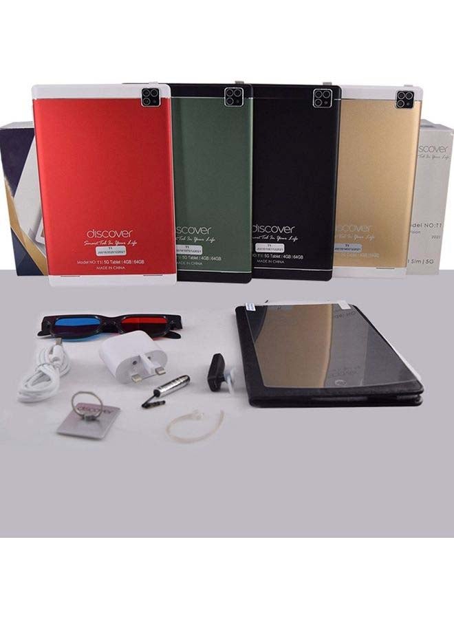 discover - 8inch Smart Tablet T1 5G Android Tab with 64GB ROM 4GB RAM 8Core Dual-Sim Wifi (Black) - Image 1