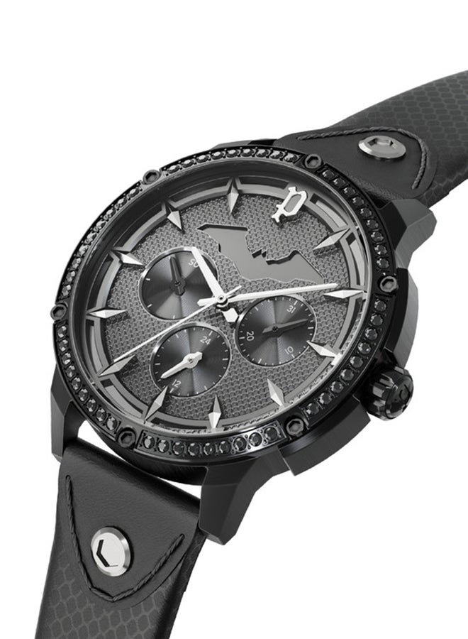 POLICE Men's The Batman Catwoman Edition Round Shape Chronograph Wrist Watch PEWLF2205201 - 40mm - Black - Image 2