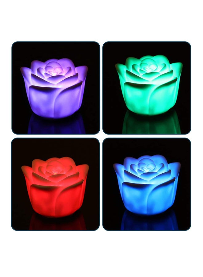 VANDER LIFE Flameless Rose Flower LED Night Light White - Image 2