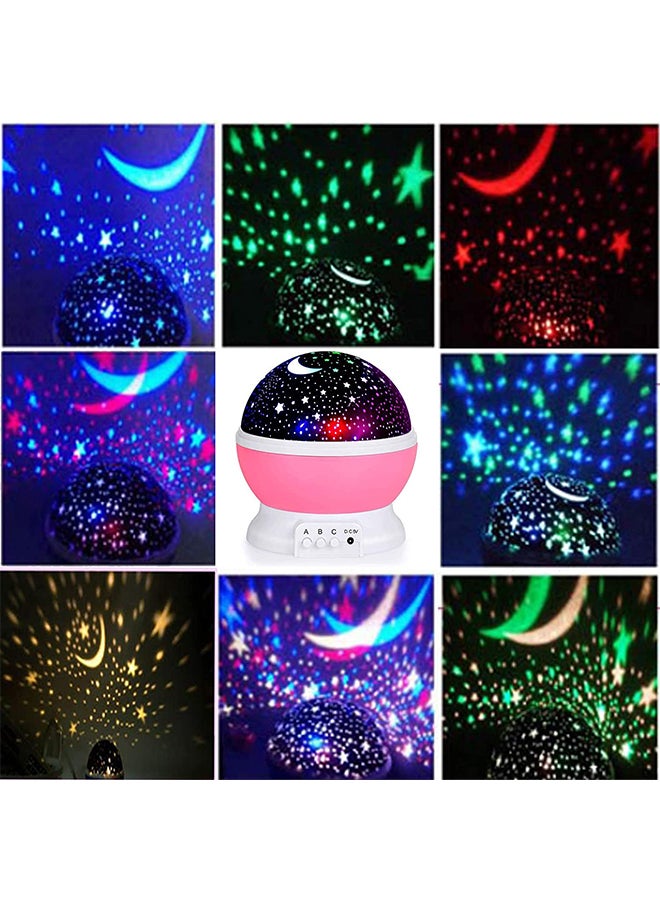 Generic Rotary Flashing Star Moon Projector Night Light  - Image 3