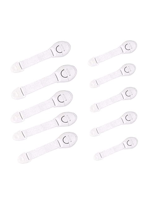 10-Piece Children Locking Doors Safety Durable Locks Set With Buckle Design