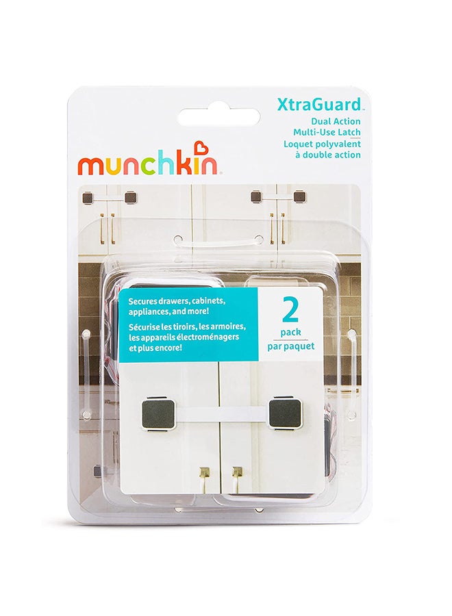 Xtraguard Dual Locking Latch, Pack Of 2 - Grey/Black