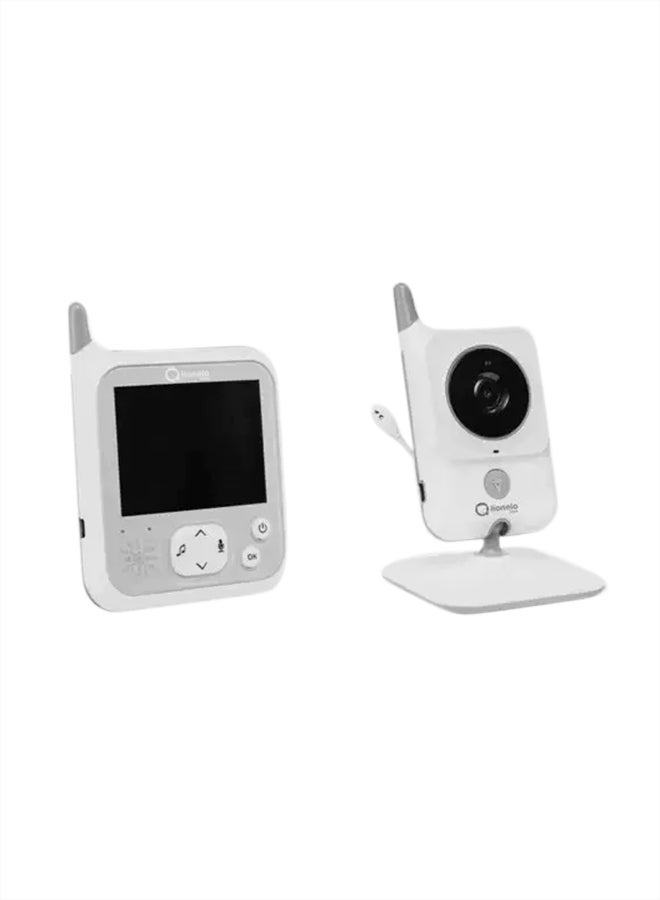 lionelo 2-Piece Babyline 7.1 Video Baby Monitor - White  - Image 1