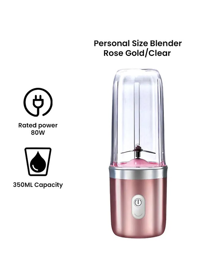 خلاط قابل للشحن بمنفذ USB بقدرة 80 وات 350.0 ml 80.0 W H25632G ذهب / شفاف  - Image 2