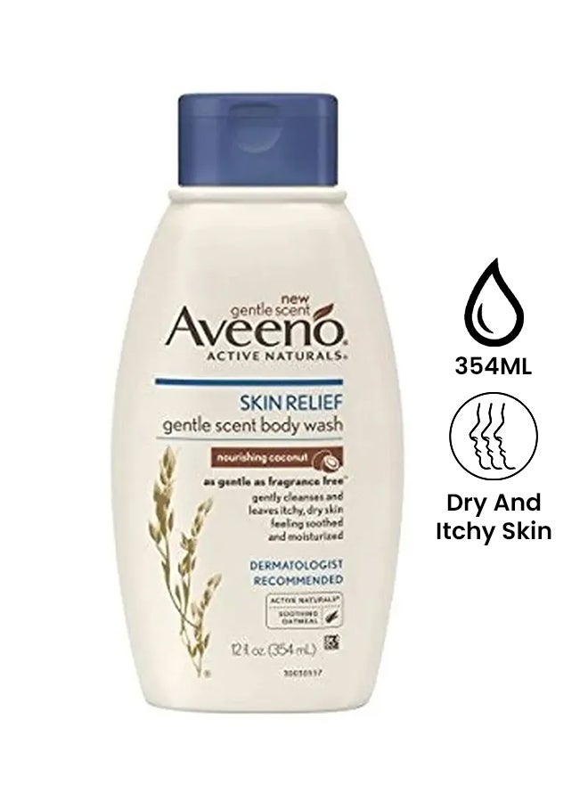 Aveeno Body Wash Skin Relief Nourishing Coconut 12 Ounce (354ml) (2 Pack)
